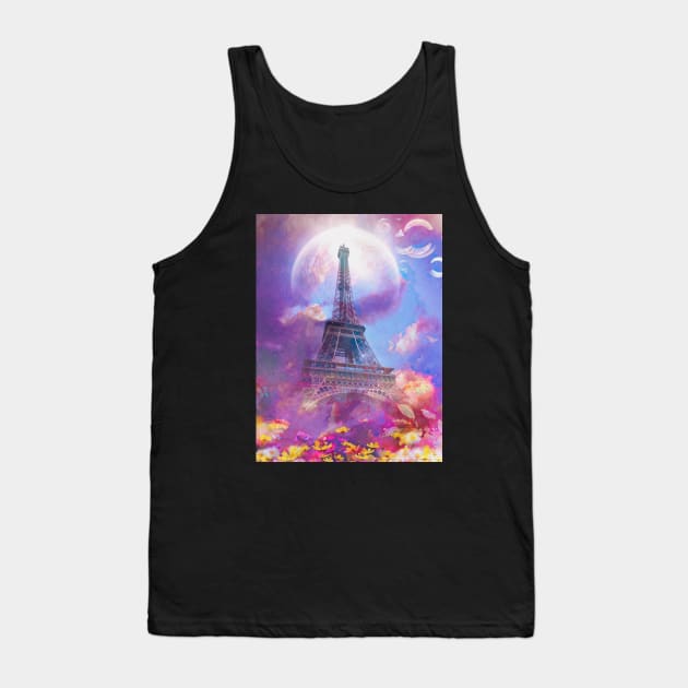 I Love Paris Tank Top by Phatpuppy Art